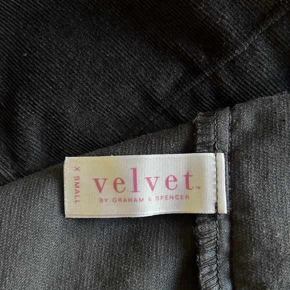 Velvet Gram & Spencer Lana Corduroy Shirt Dress Long Sleeves Mini Black - Picture 12 of 14